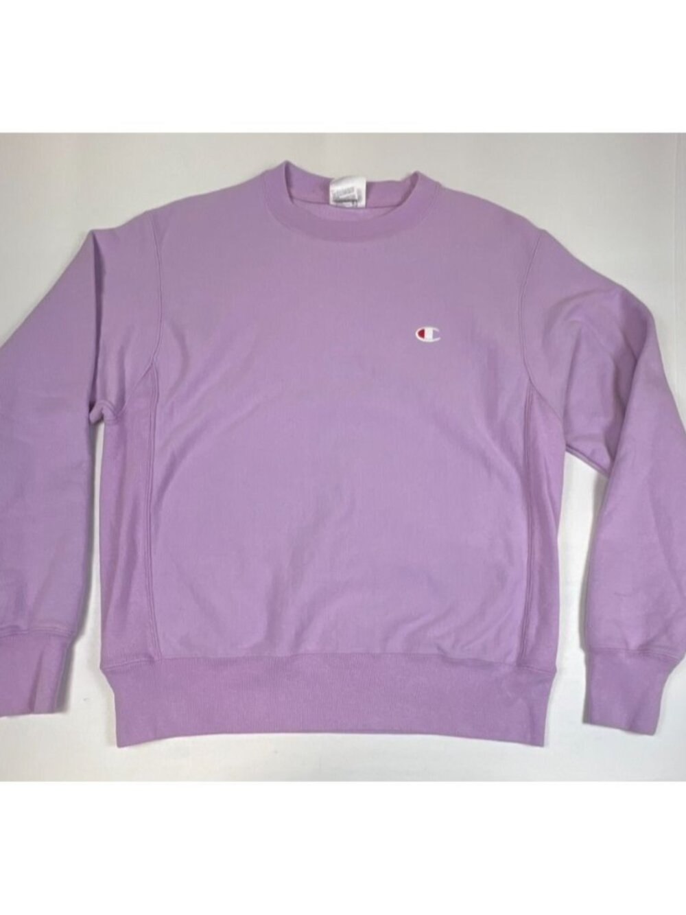 Champion Men Medium Reverse Weave Sweatshirt Lavender Purple Pullover Crewneck